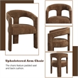 ACME Leonardo Arm Chair (Set-2) in Brown Linen