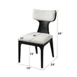ACME Marioly Side Chair (Set-2) in White Chenille