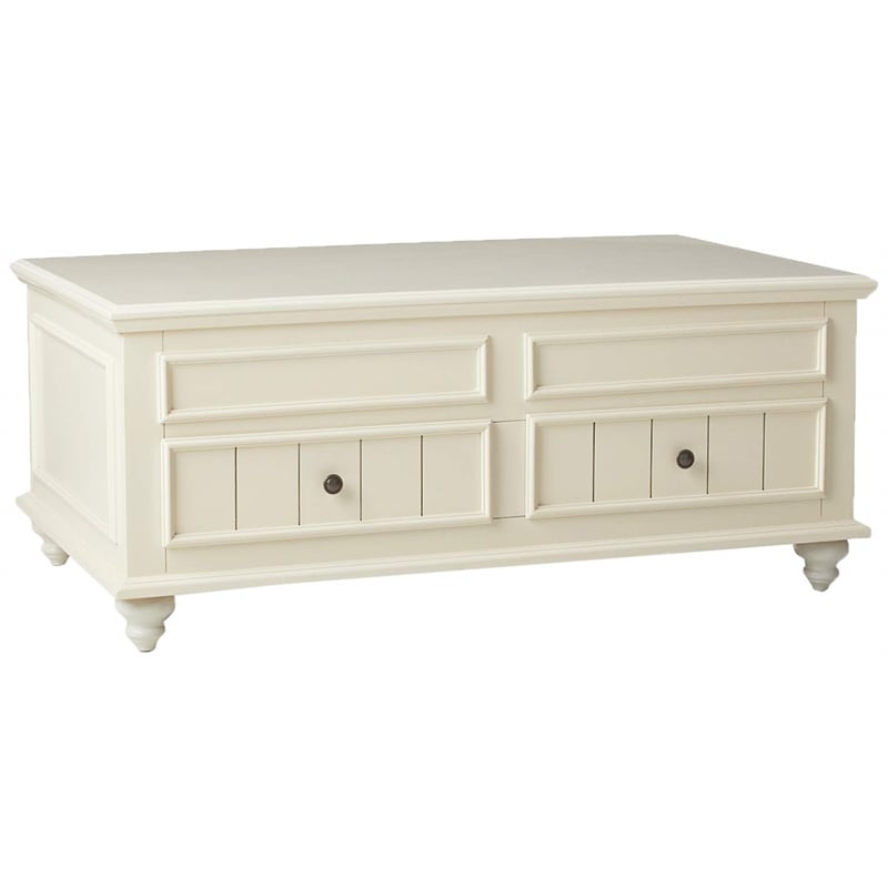 ACME Natesa Coffee Table w/Lift Top in White Washed
