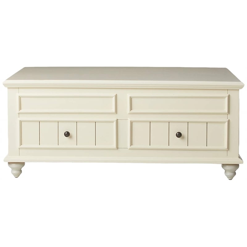 ACME Natesa Coffee Table w/Lift Top in White Washed