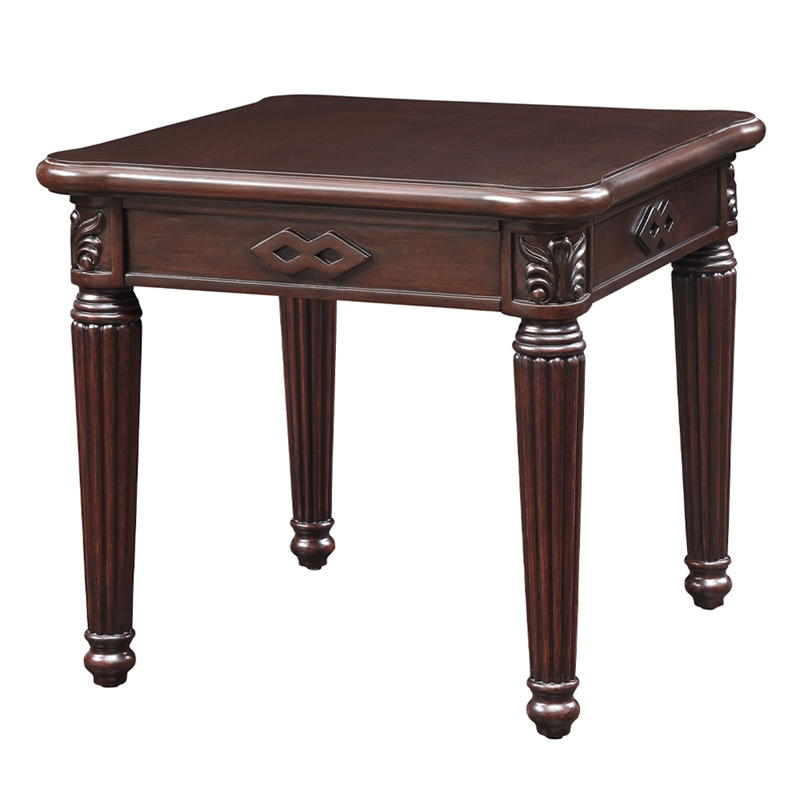 ACME Chateau De Ville End Table in Espresso