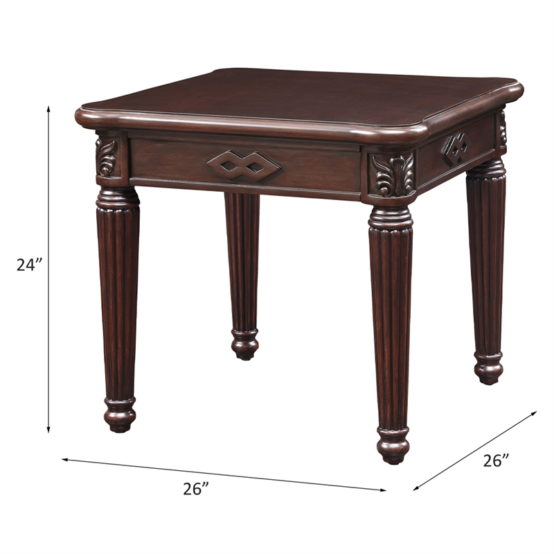 ACME Chateau De Ville End Table in Espresso