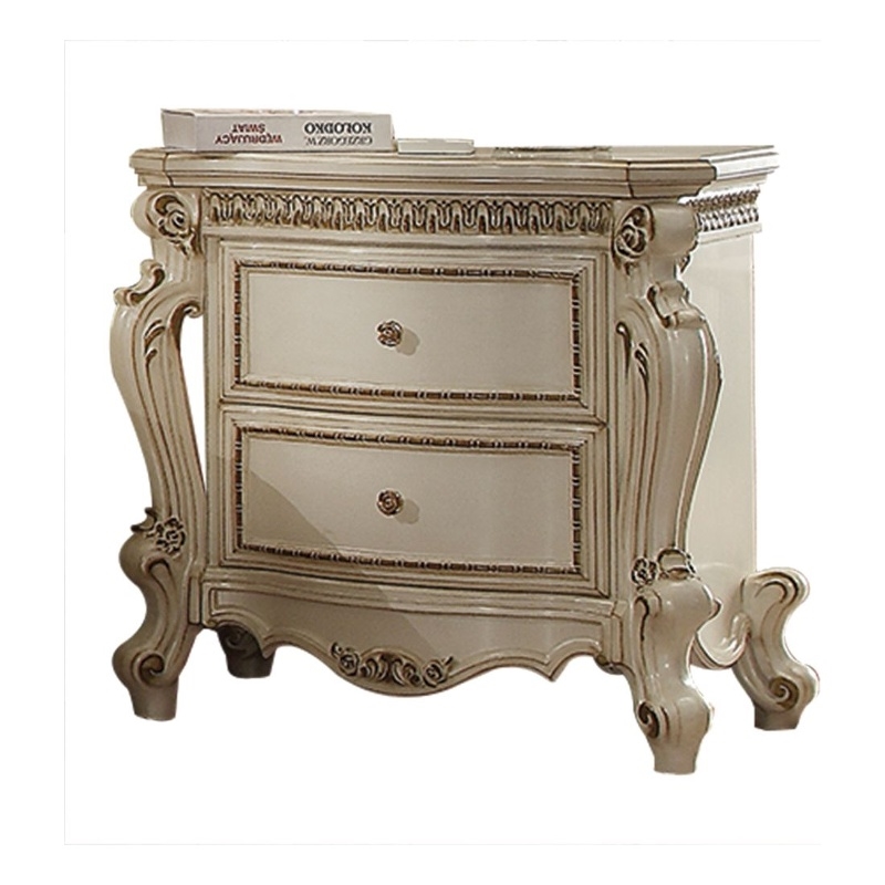 ACME Picardy Nightstand in Antique Pearl