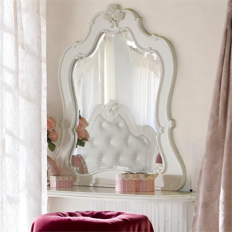 ACME Edalene Mirror in Pearl White