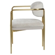 ACME Zayn Arm Chair (Set-2) in Beige Chenille & Gold