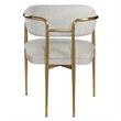 ACME Zayn Arm Chair (Set-2) in Beige Chenille & Gold