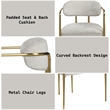 ACME Zayn Arm Chair (Set-2) in Beige Chenille & Gold