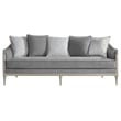 ACME Fernando Sofa w/5 Pillows in Gray Chenille & Champagne