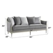 ACME Fernando Sofa w/5 Pillows in Gray Chenille & Champagne