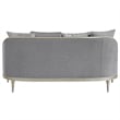 ACME Fernando Loveseat w/4 Pillows in Gray Chenille & Champagne