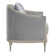 ACME Fernando Chair w/Pillow in Gray Chenille & Champagne