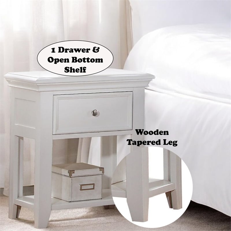 ACME Lacey Nightstand in White