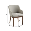 ACME Harvey Side Chair (Set-2) in Synthetic Leather & Walnut