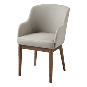 ACME Harvey Side Chair (Set-2) in Synthetic Leather & Walnut