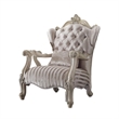 ACME Versailles Chair w/Pillow in Ivory Fabric & Bone White
