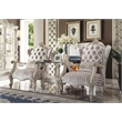 ACME Versailles Chair w/Pillow in Ivory Fabric & Bone White