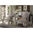 ACME Versailles Chair w/Pillow in Ivory Fabric & Bone White