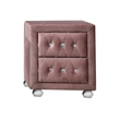 ACME Reggie Nightstand in Pink Fabric