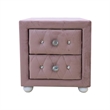 ACME Reggie Nightstand in Pink Fabric