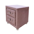 ACME Reggie Nightstand in Pink Fabric