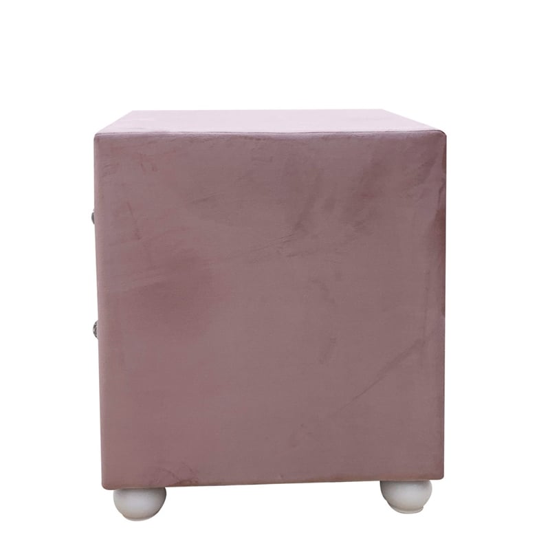 ACME Reggie Nightstand in Pink Fabric
