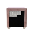 ACME Reggie Nightstand in Pink Fabric