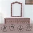 ACME Reggie Mirror in Pink Fabric