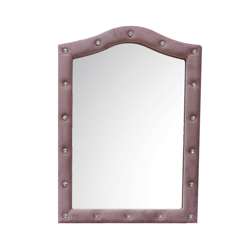 ACME Reggie Mirror in Pink Fabric