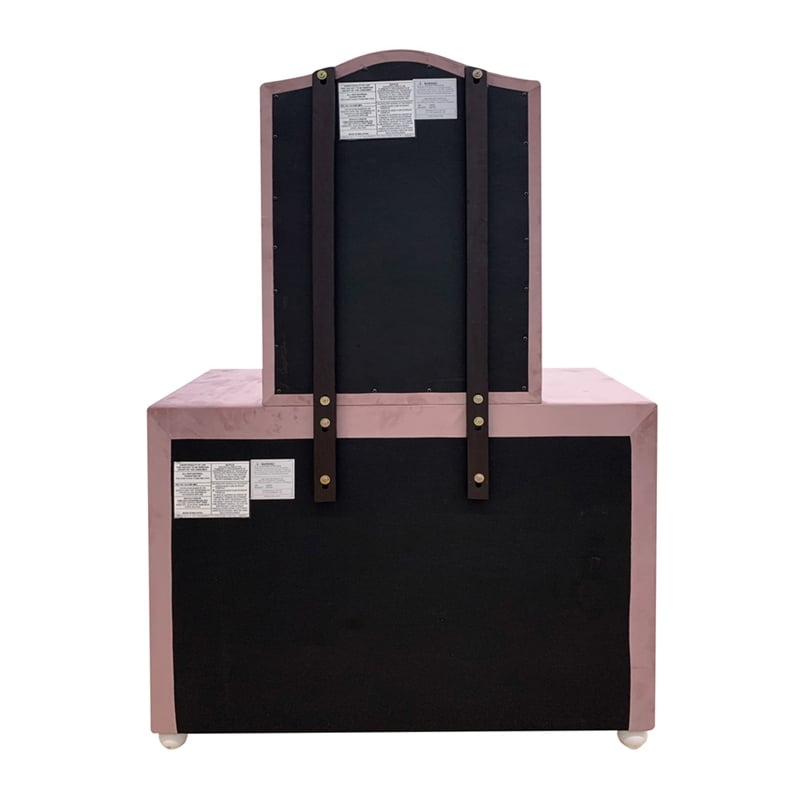 ACME Reggie Mirror in Pink Fabric