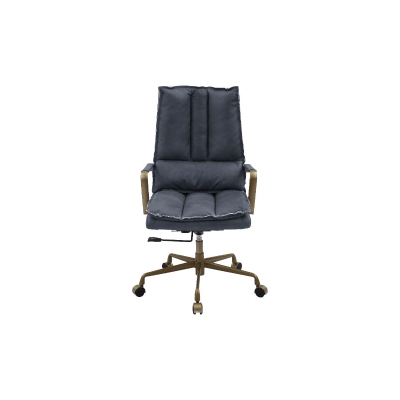 ACME Tinzud Swivel Office Chair in Gray Leather