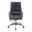 ACME Tinzud Swivel Office Chair in Gray Leather