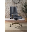 ACME Tinzud Swivel Office Chair in Gray Leather