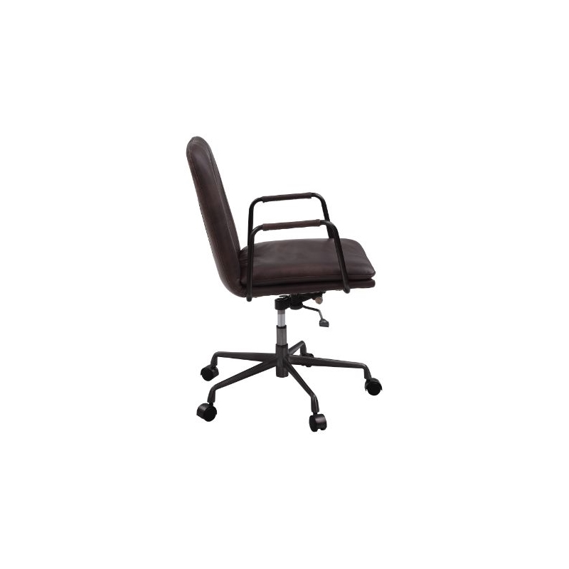 ACME Eclarn Swivel Office Chair in Mars Top Leather
