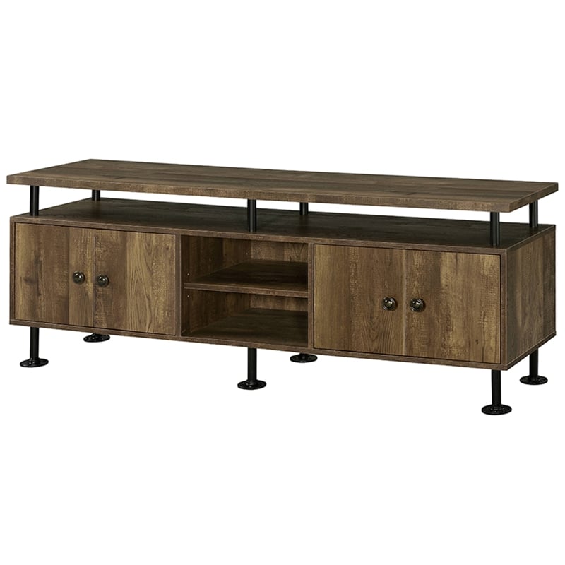 ACME Ensata II TV Stand in Rustic Oak  & Black