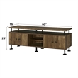 ACME Ensata II TV Stand in Rustic Oak  & Black