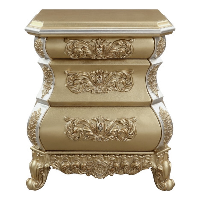 ACME Seville Nightstand in Gold