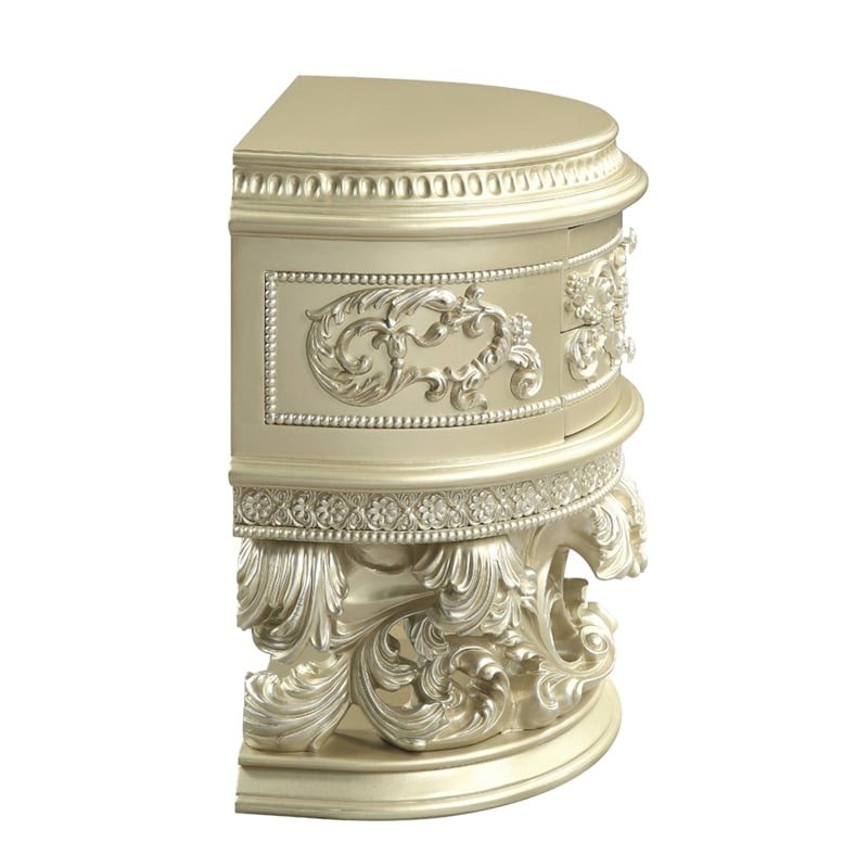 ACME Vatican Nightstand in Champagne Silver