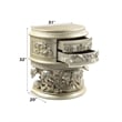 ACME Vatican Nightstand in Champagne Silver