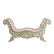 ACME Vatican Bench in Synthetic Leather in Light Gold & Champagne Silver