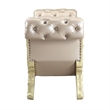 ACME Vatican Bench in Synthetic Leather in Light Gold & Champagne Silver