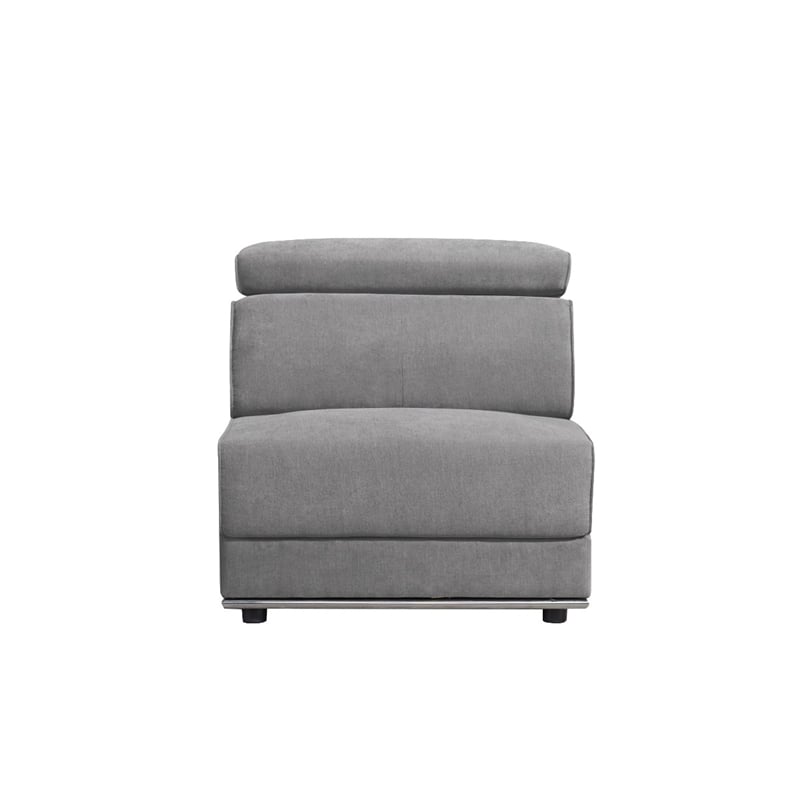 ACME Alwin Modular - Armless Chair in Dark Gray Fabric