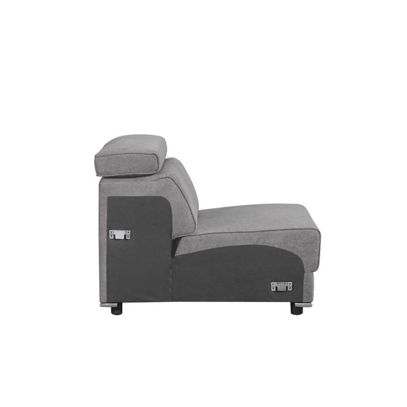 ACME Alwin Modular - Armless Chair in Dark Gray Fabric