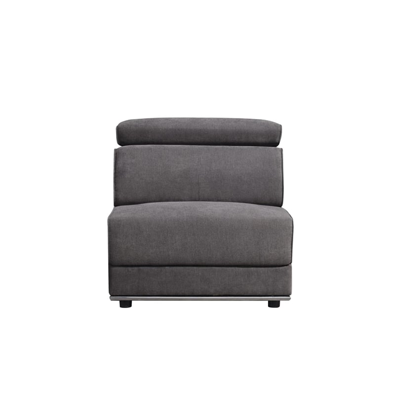 ACME Alwin Modular - Armless Chair in Dark Gray Fabric
