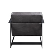 ACME Locnos Accent Chair in Gray Top Grain Leather & Black