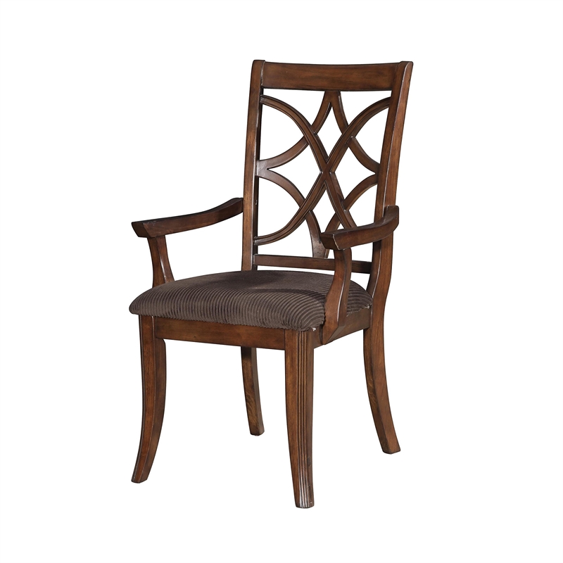 ACME Keenan Side Chair (Set-2) in Brown Microfiber & Dark Walnut