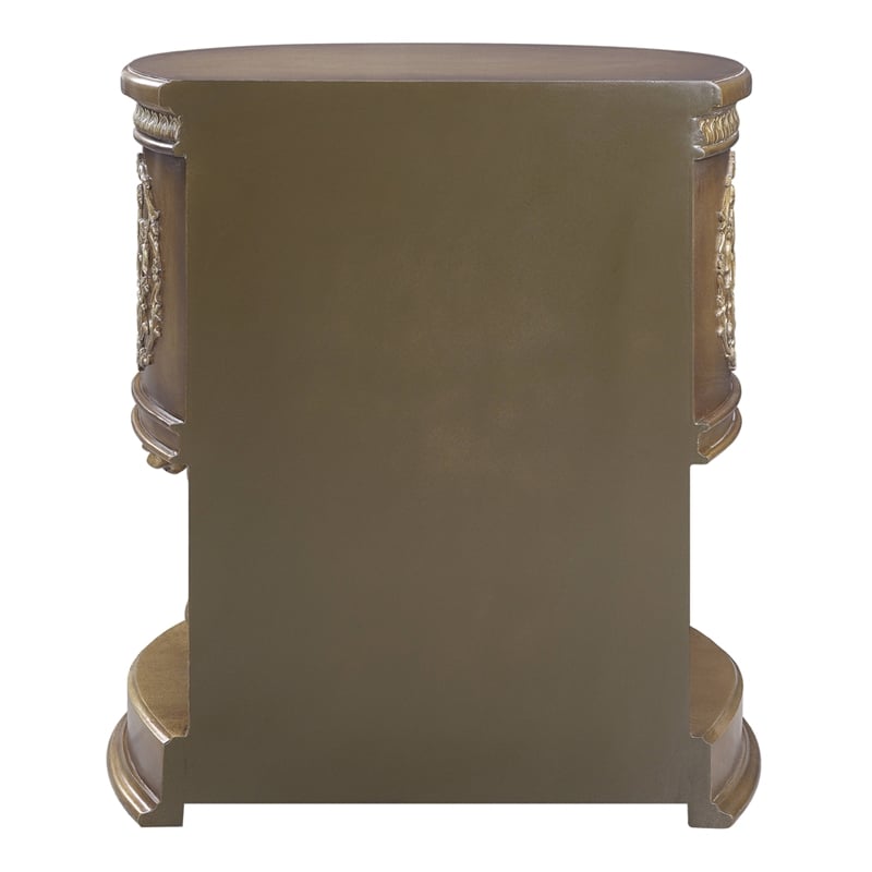 ACME Constantine Nightstand in Brown & Gold