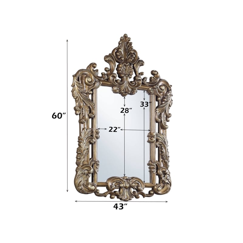 ACME Constantine Mirror in Brown & Gold