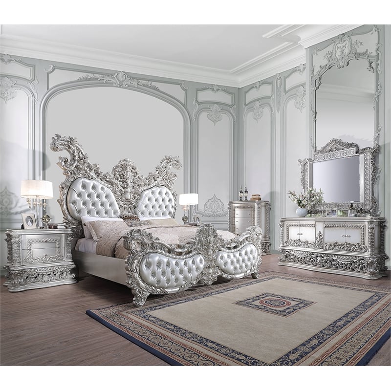 ACME Valkyrie Mirror in Antique Platinum