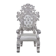 ACME Valkyrie Arm Chair (Set-2) in Synthetic Leather in Antique Platinum