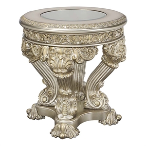 ACME Danae End Table in Champagne & Gold